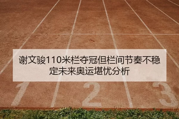 谢文骏110米栏夺冠但栏间节奏不稳定未来奥运堪忧分析